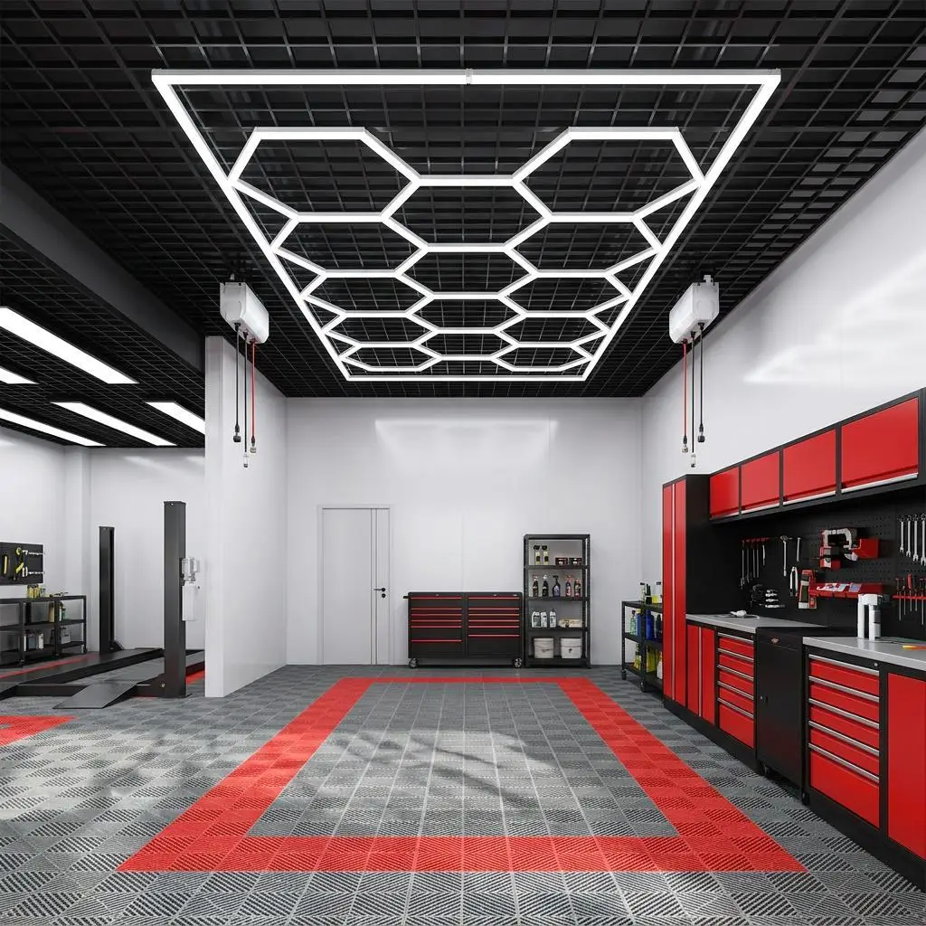 HEXAGON LED GARAJ AYDINLATMA SETİ 2,4MT X 4,8 MT ÖLÇÜLERİNDE